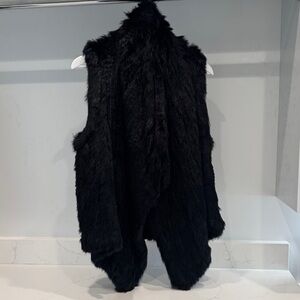 525 America Black Faux Fur Vest